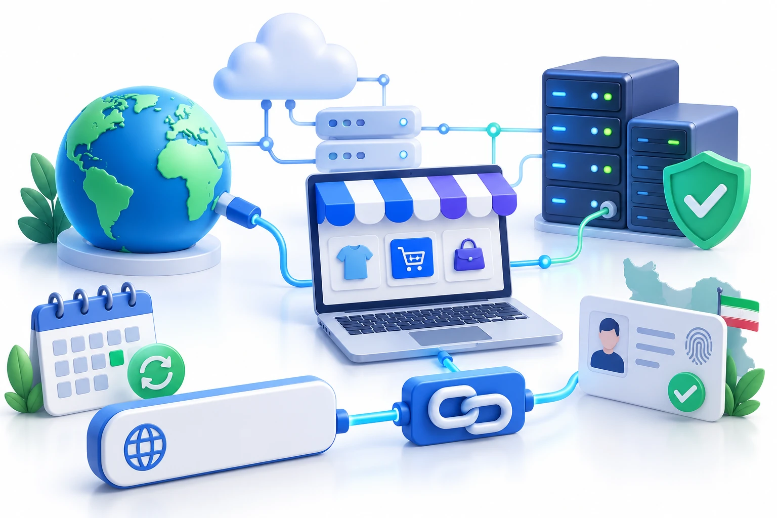 المان‌های DNS، سرور، فروشگاه و اتصال دامنه